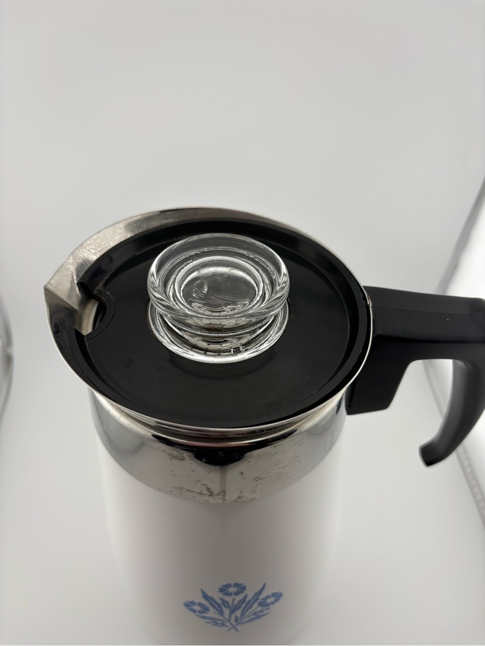 Corning Ware Blue Cornflower 9 Cup Percolator with insides and lid - Picture 4 of 9
